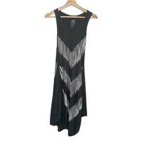 Hot Chili Sioux Grey Sleeveless Asymmetrical Midi Dress XXS